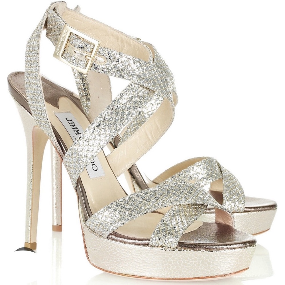 JIMMY CHOO VAMP Glitter Stiletto